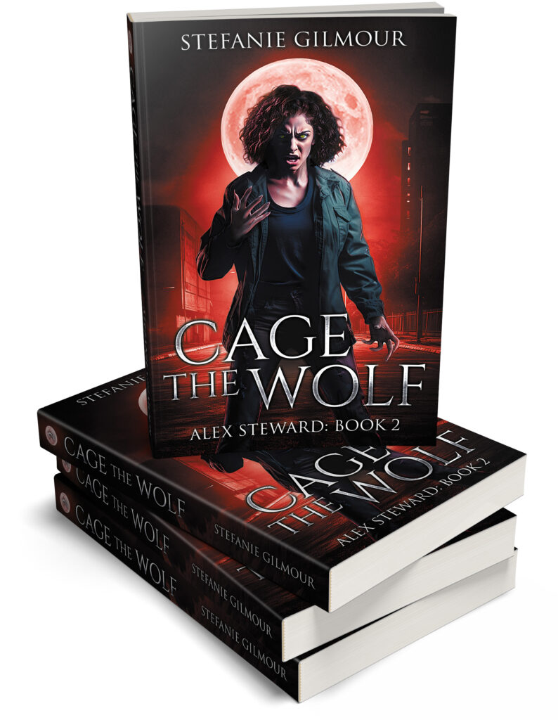 Stacked Paperbacks of Cage the Wolf